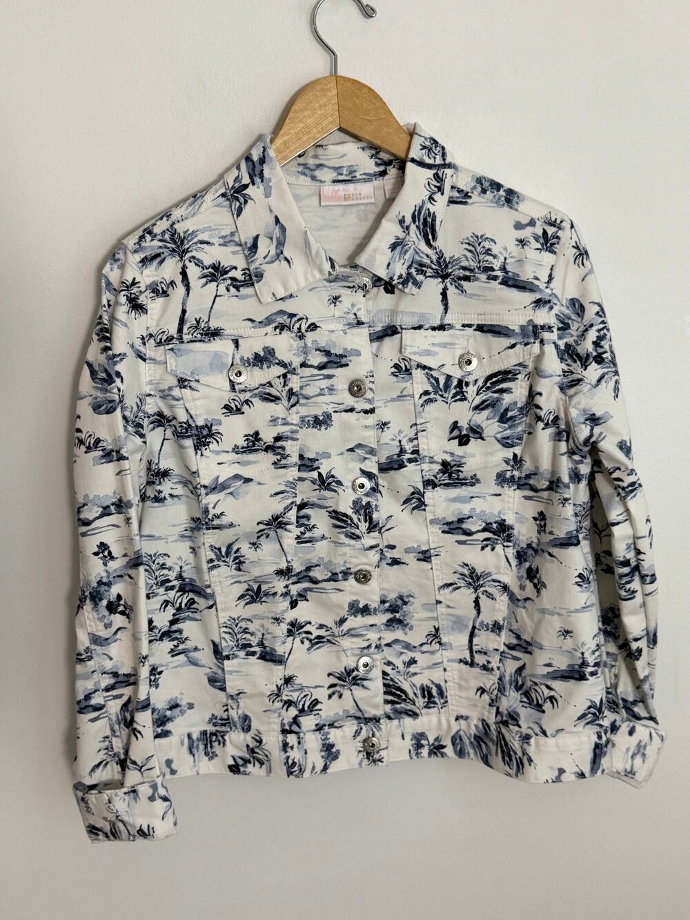 Belle Kim Gravel Denim Jacket tropical jacket size small